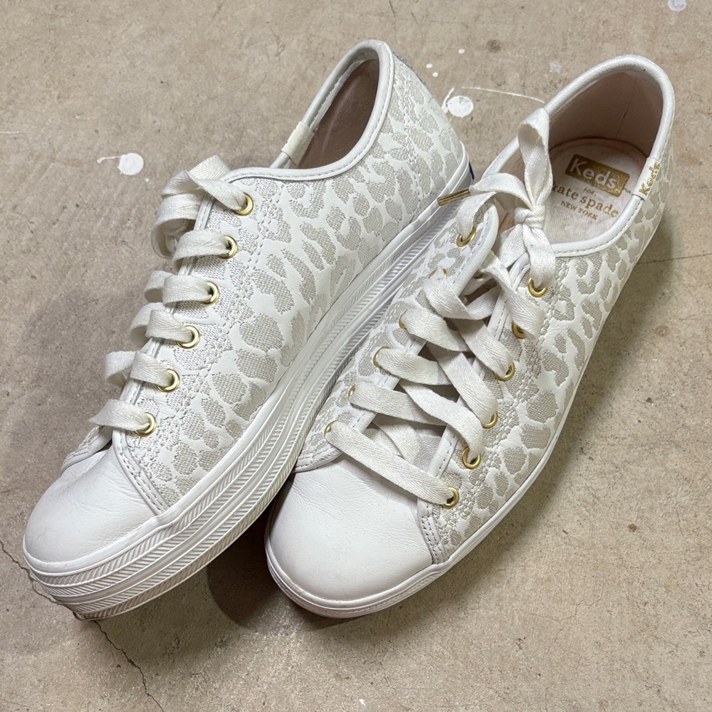Kate spade x Keds White Leopard Sneakers